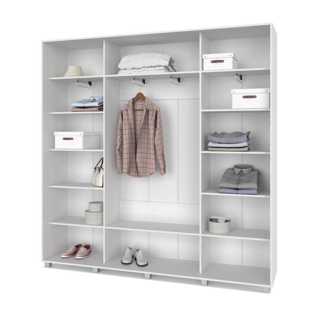 МАРТИН Шкаф-купе с зеркалами Анкор светлый (2200*450) М423 | фото 2