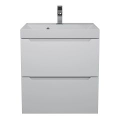 Тумба под раковину Uperwood Tanos 50 см, подвесная, белая матовая | фото 7