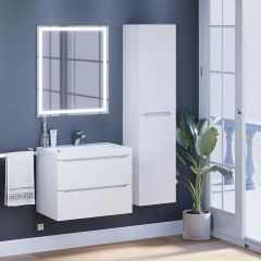 Тумба под раковину Uperwood Tanos 70 см, подвесная, белая матовая | фото 10