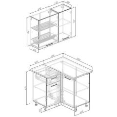 Кухонный гарнитур Белый Глянец 1000*1000 (Стол. 38мм) | фото 2