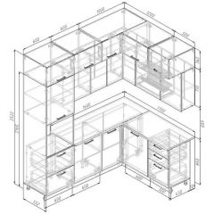 Кухонный гарнитур Демо 2200*1700 (Стол. 26мм) | фото 2