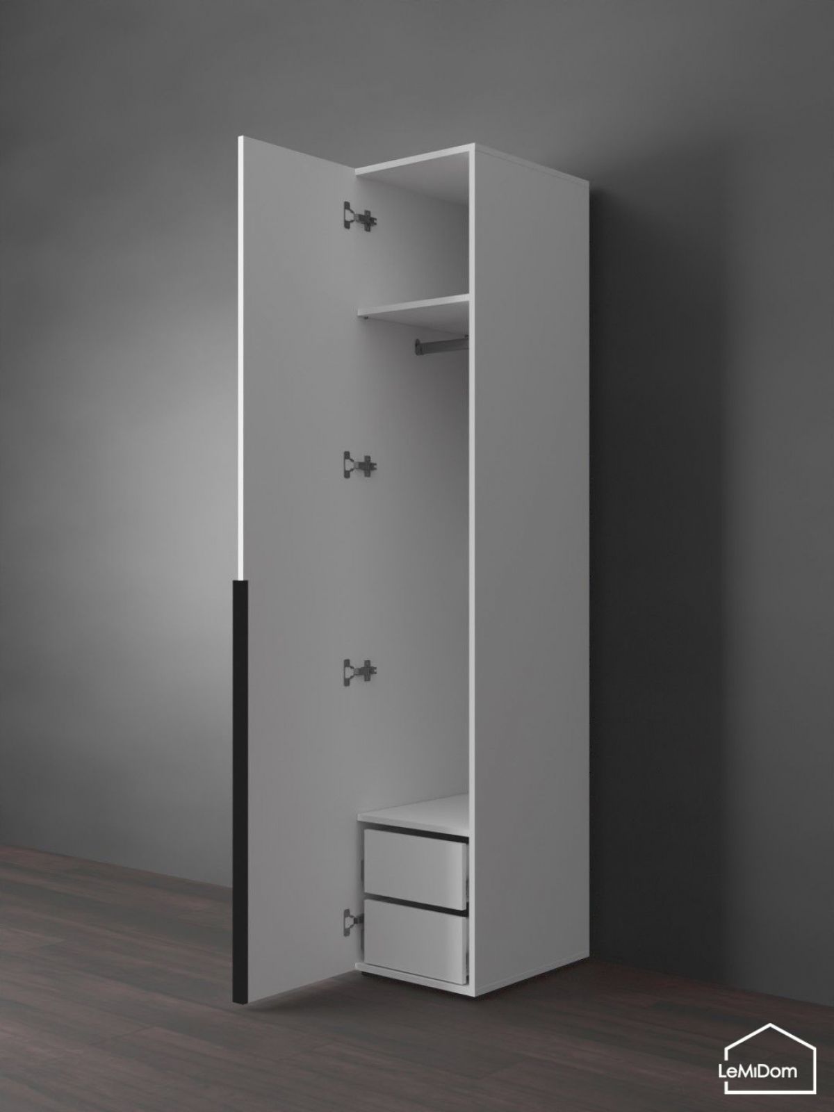 Шкаф Linnea MHR-1-3 2050х400х510 (Белый-М 11.1.2) | фото 5