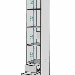 Шкаф Linnea MHR-1-4 2050х400х510 (Белый-М 11.1.1) | фото 4