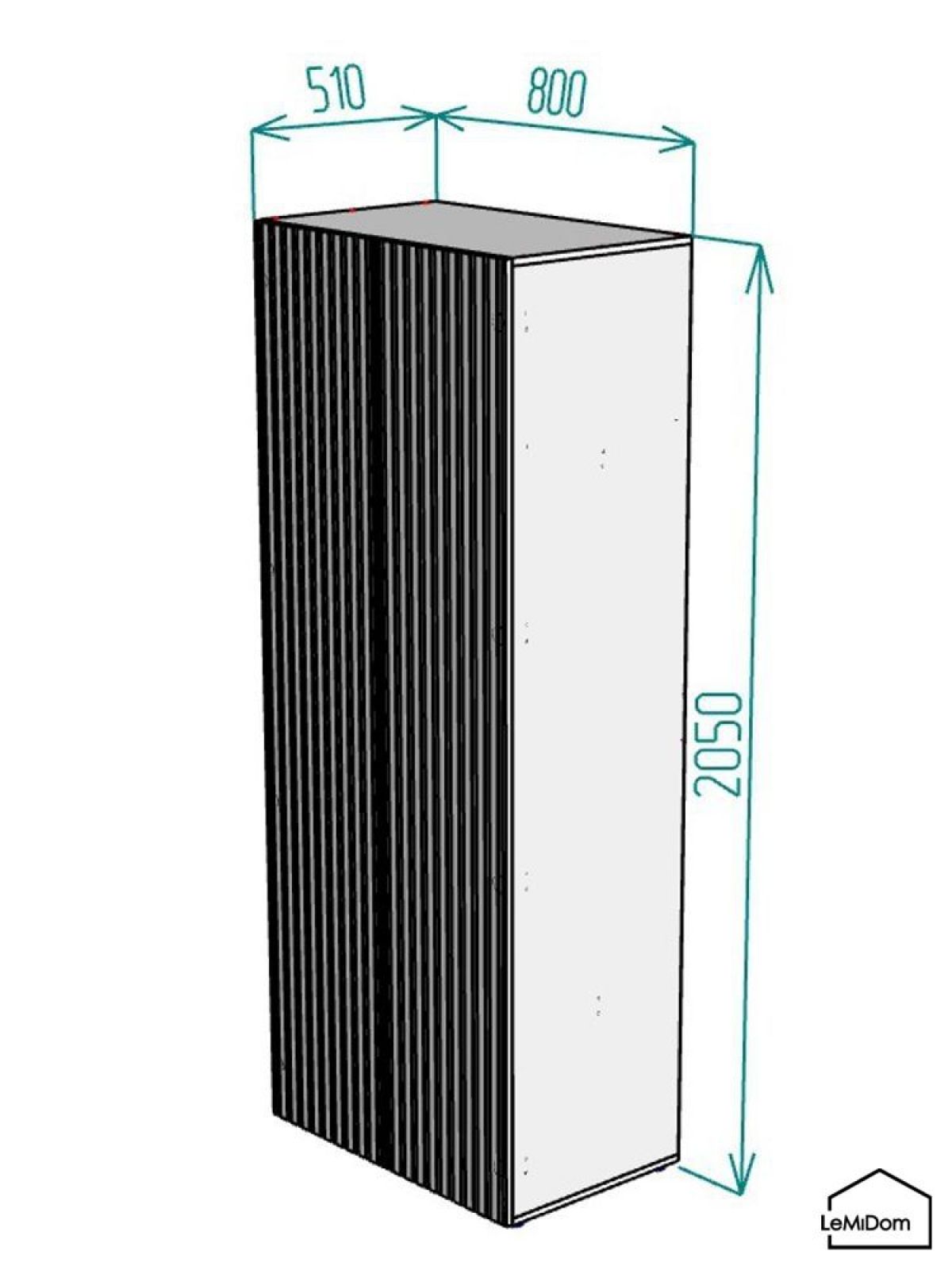 Шкаф Linnea MHR-2PO-2 2050х800х510 (Белый-М 11.1.1) | фото 2