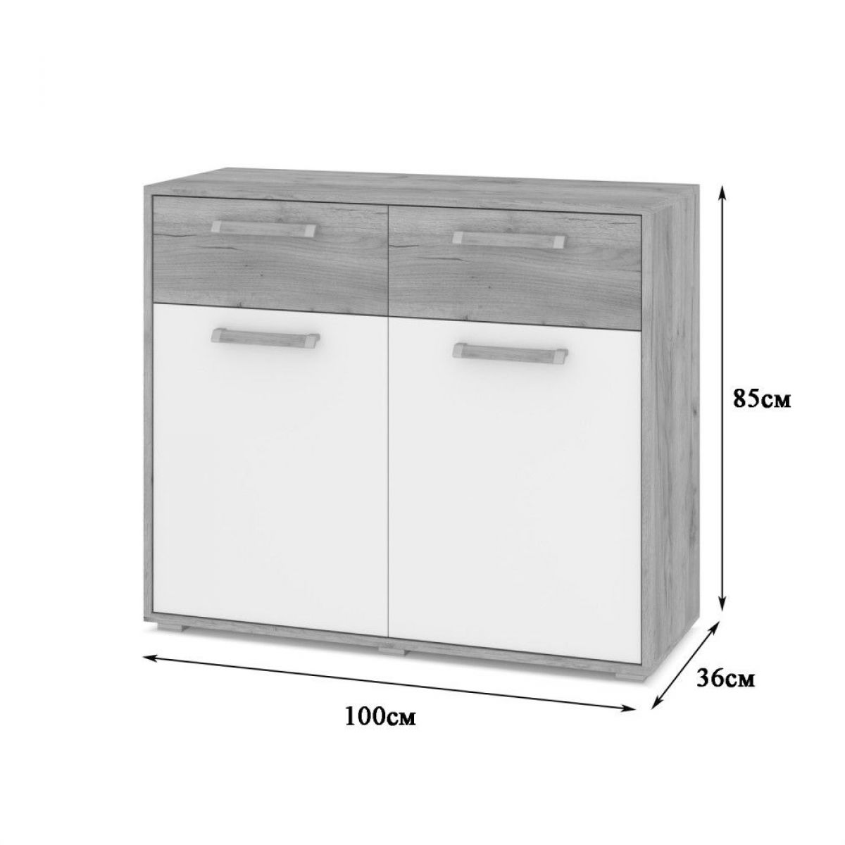 ФЛОРИДА Гостиная (модульная) дуб серый/белый | фото 6