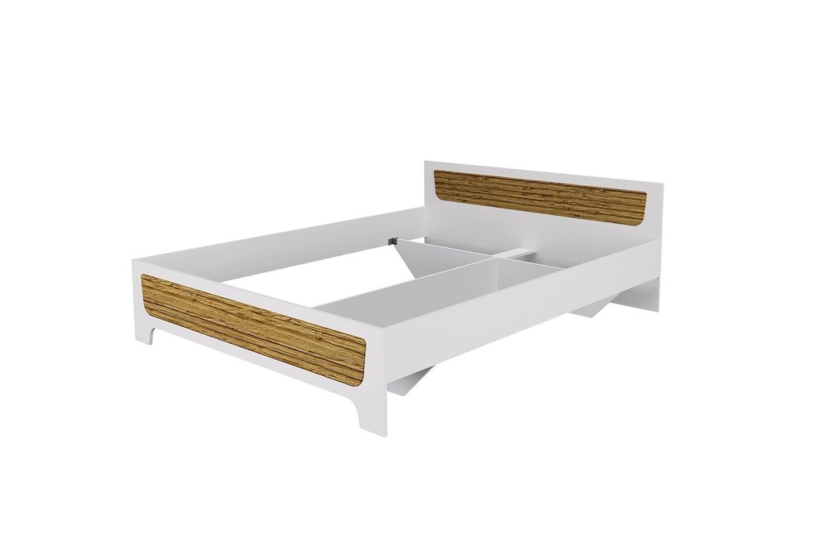 Кровать Милана 1600 + основание (Белый/Сосна Гранд) | фото 2